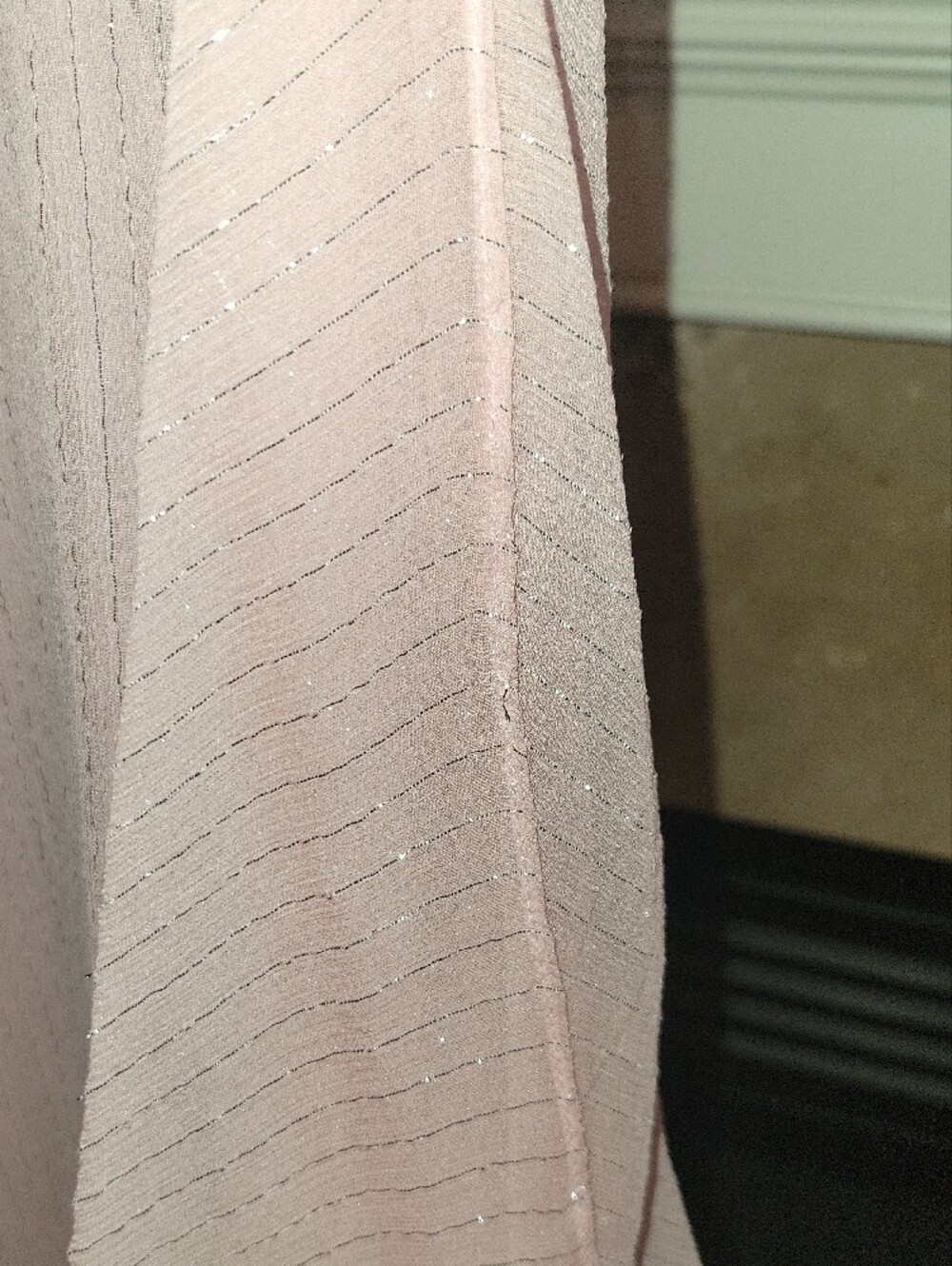 SilkLand Light Pink Sparkle Layered Tunic Top - Picture 4 of 5